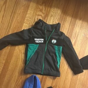 NBA Black and Green Sweatshirt with High Collar